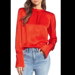 Treasure & Bond x Something RED Navy Satin Tunic